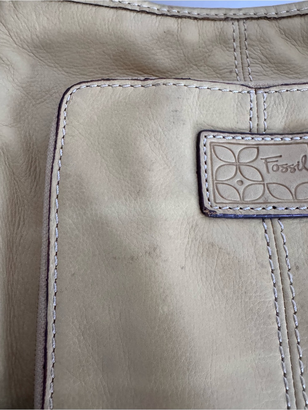 Fossil Butter Yellow Leather Crossbody Bag Y2K Vintage Soft Leather Boho Festiva - Picture 8 of 14